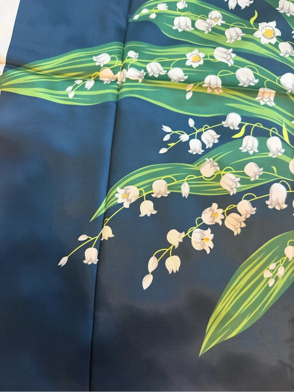 Dior Silk Scarf Muguet Lily of the Valley NWT no Box 100% Silk